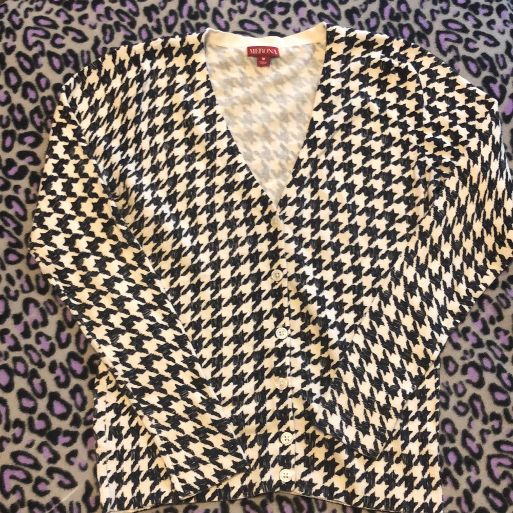 Merona Houndstooth Sweater Size Medium